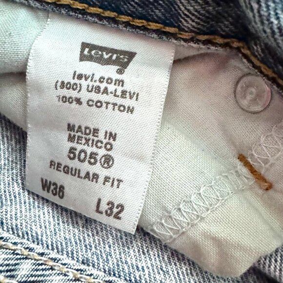 LEVI'S 505 Vintage 2009 Regular Fit Straight Leg Jeans Men's 36 x 32 - Picture 3 of 10